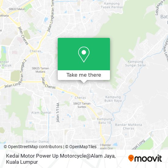 Kedai Motor Power Up Motorcycle@Alam Jaya map