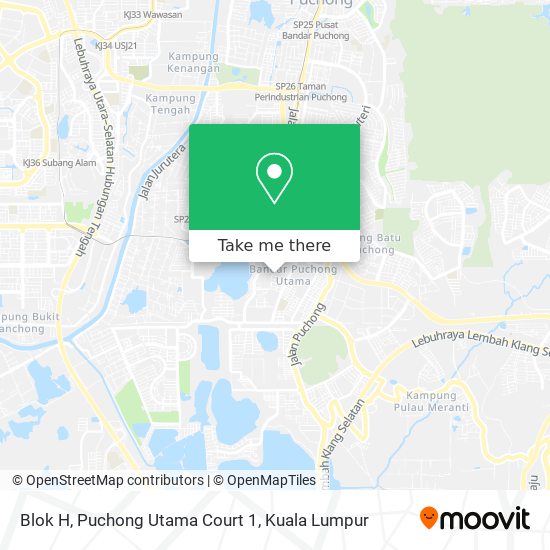 Peta Blok H, Puchong Utama Court 1
