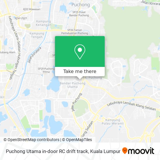 Puchong Utama in-door RC drift track map