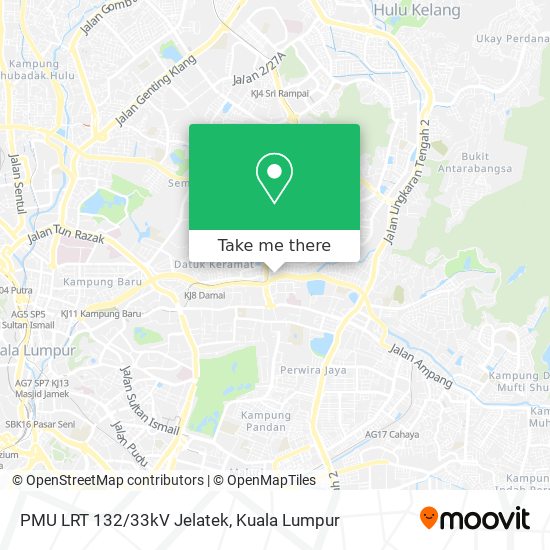 PMU LRT 132/33kV Jelatek map