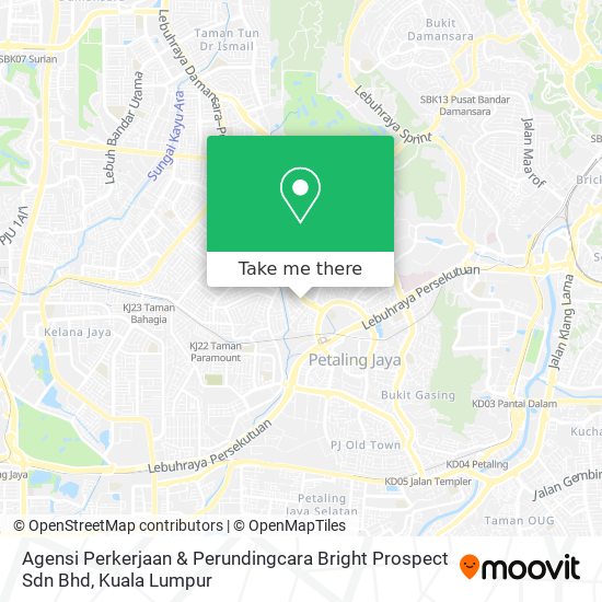 Agensi Perkerjaan & Perundingcara Bright Prospect Sdn Bhd map
