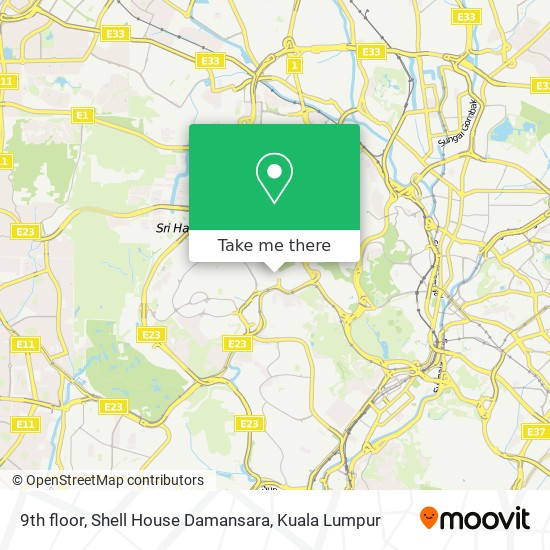 9th floor, Shell House Damansara map