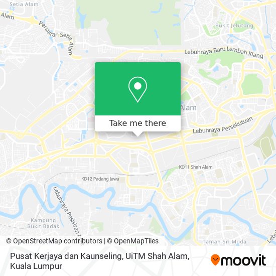Peta Pusat Kerjaya dan Kaunseling, UiTM Shah Alam