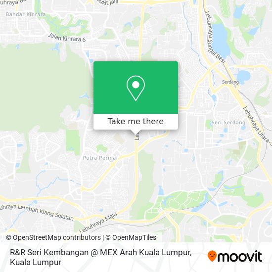 R&R Seri Kembangan @ MEX Arah Kuala Lumpur map