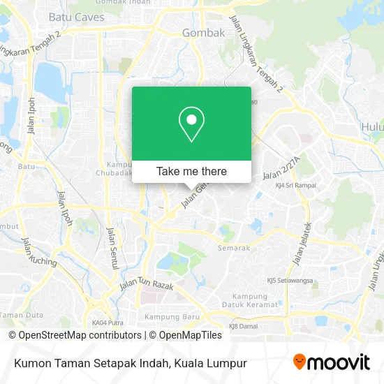 Kumon Taman Setapak Indah map