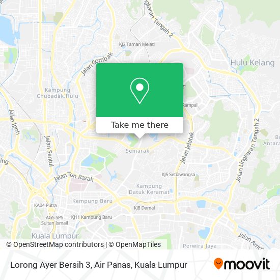 Peta Lorong Ayer Bersih 3, Air Panas