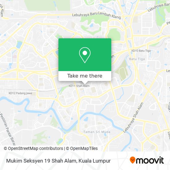 Mukim Seksyen 19 Shah Alam map