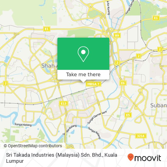Sri Takada Industries (Malaysia) Sdn. Bhd. map