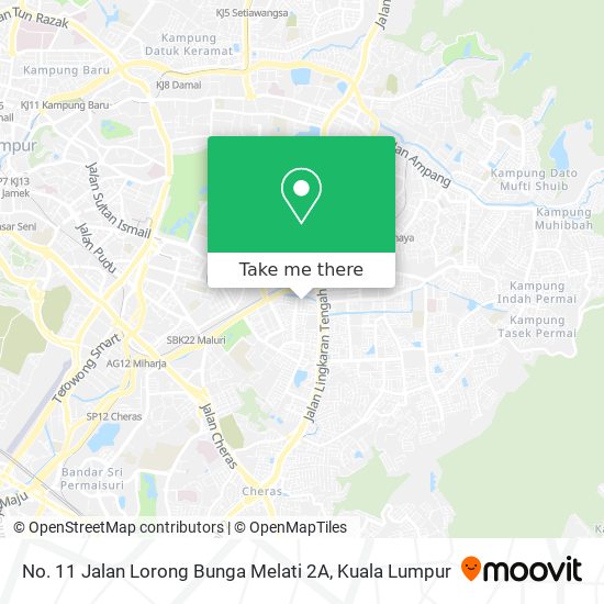 Peta No. 11 Jalan Lorong Bunga Melati 2A