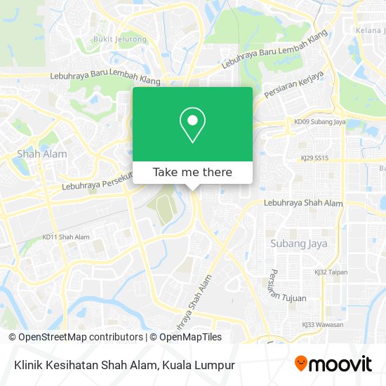 Klinik Kesihatan Shah Alam map
