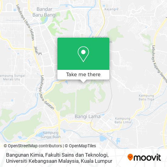 Peta Bangunan Kimia, Fakulti Sains dan Teknologi, Universiti Kebangsaan Malaysia