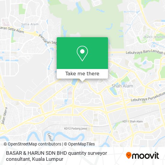 BASAR & HARUN SDN BHD quantity surveyor consultant map