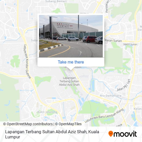 Lapangan Terbang Sultan Abdul Aziz Shah map