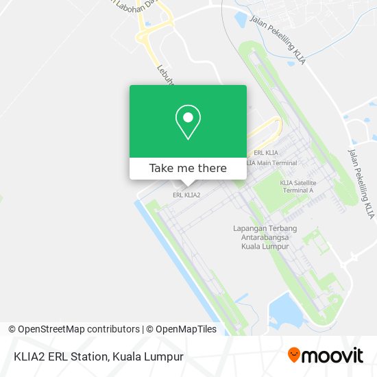 KLIA2 ERL Station map