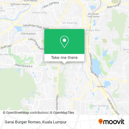 Gerai Burger Romeo map