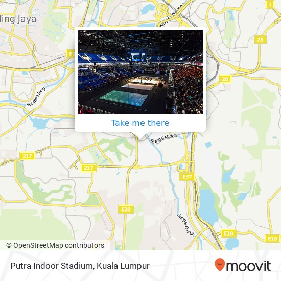 Peta Putra Indoor Stadium