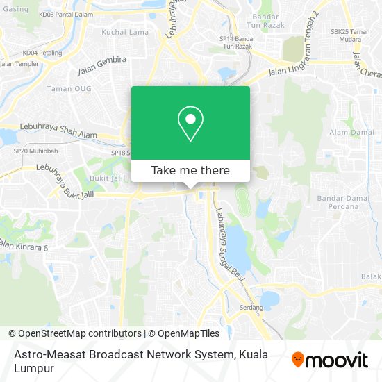 Astro-Measat Broadcast Network System map