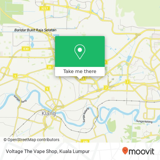 Voltage The Vape Shop map