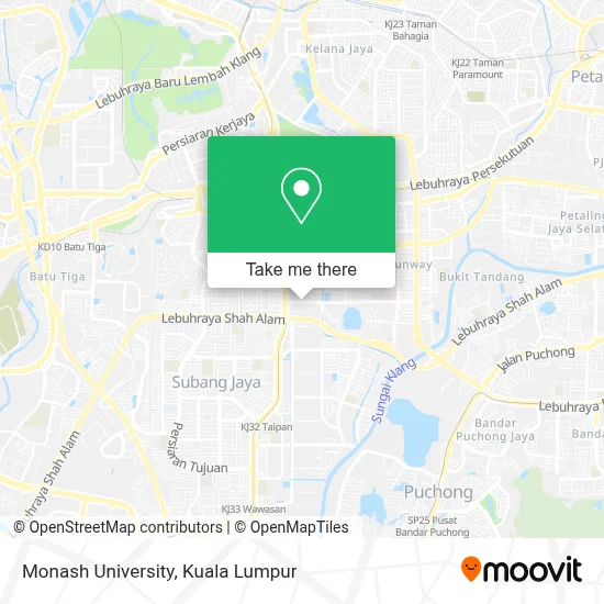 Monash University map