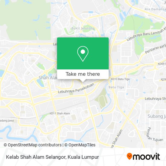 Kelab Shah Alam Selangor map