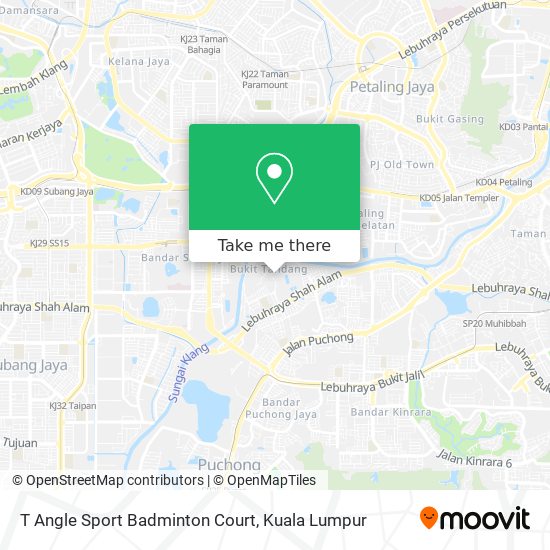 T Angle Sport Badminton Court map