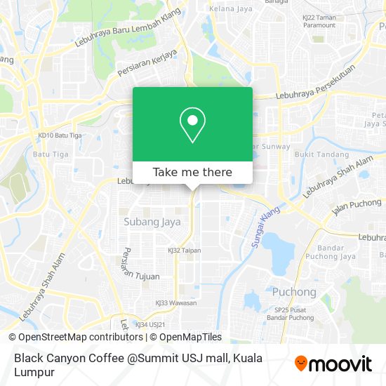 Black Canyon Coffee @Summit USJ mall map