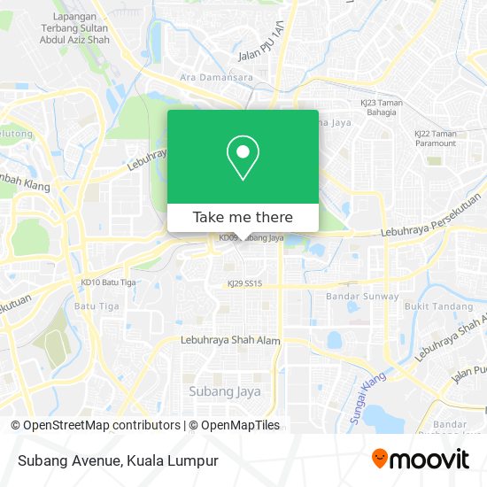 Subang Avenue map