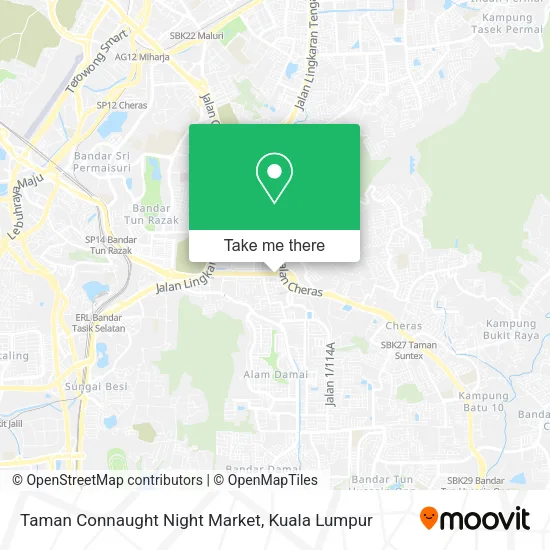 Taman Connaught Night Market map
