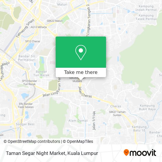 Taman Segar Night Market map