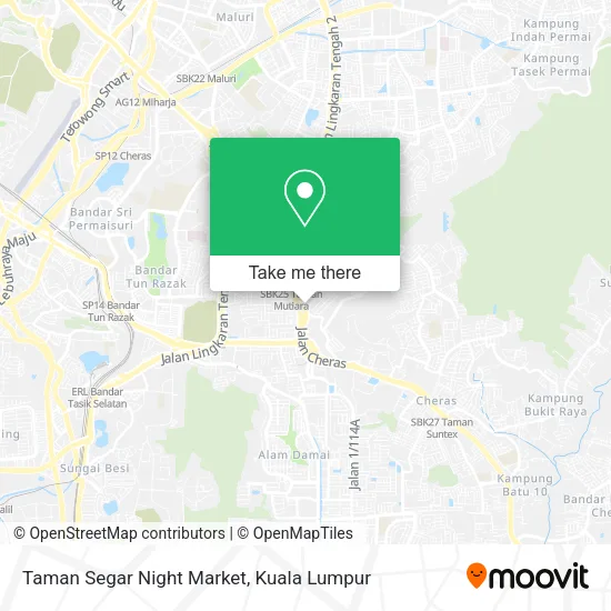 Taman Segar Night Market map