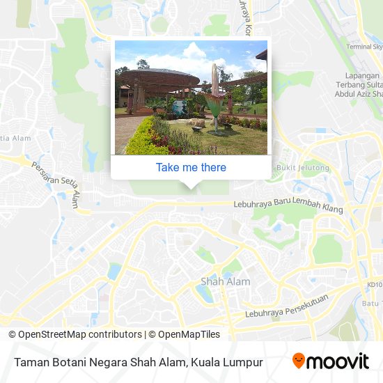 Taman Botani Negara Shah Alam map