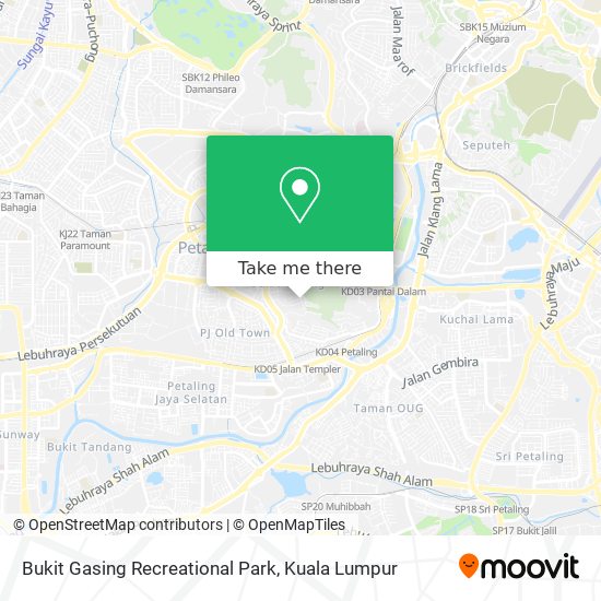 Peta Bukit Gasing Recreational Park