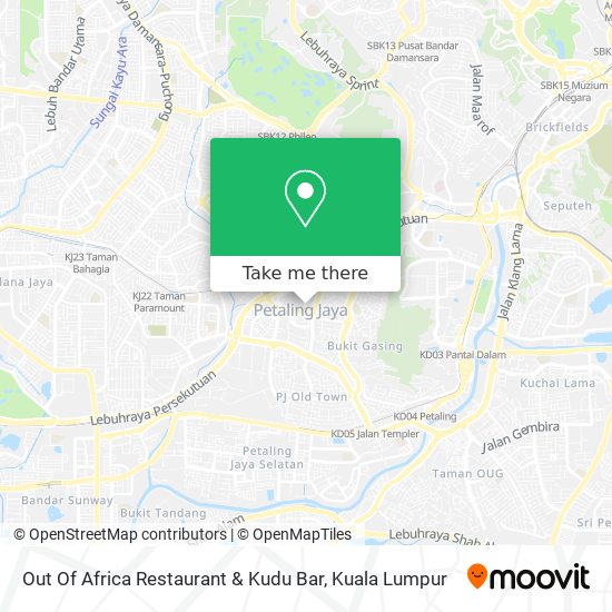 Out Of Africa Restaurant & Kudu Bar map