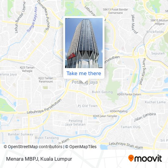 Menara MBPJ map