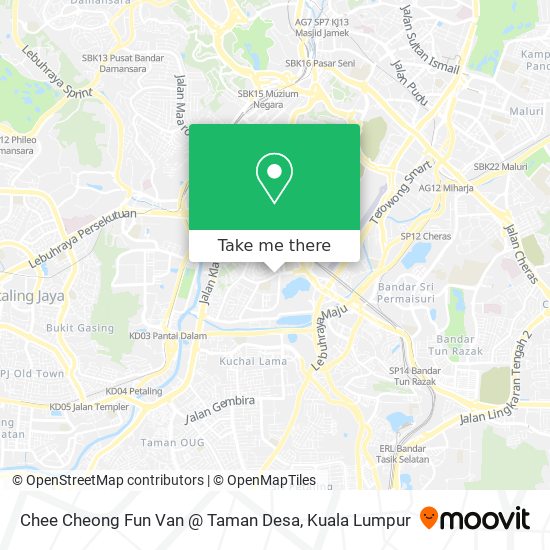 Chee Cheong Fun Van @ Taman Desa map
