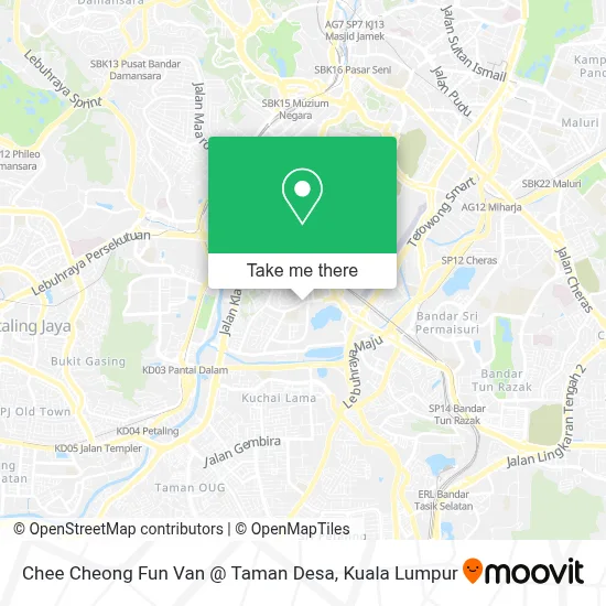 Chee Cheong Fun Van @ Taman Desa map