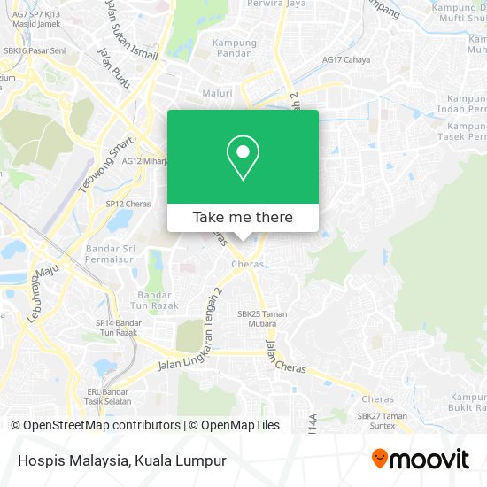 Hospis Malaysia map