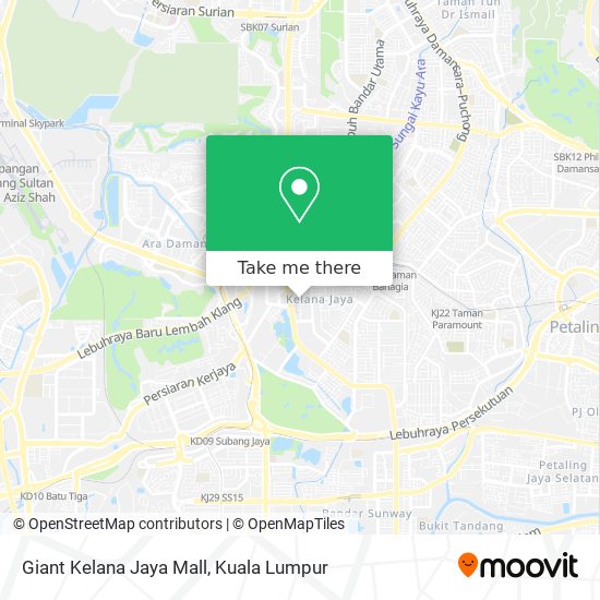 Peta Giant Kelana Jaya Mall