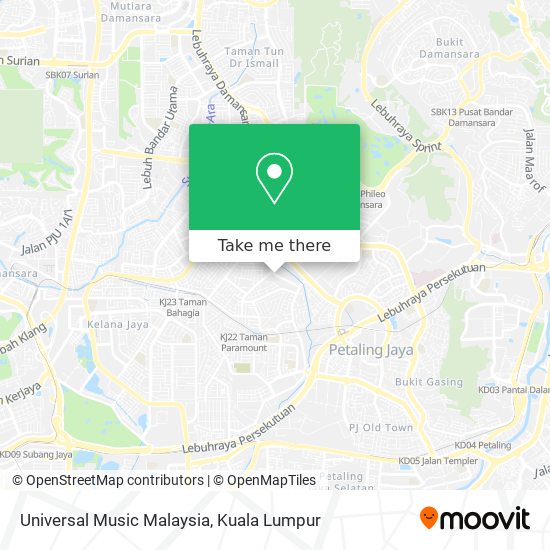 Universal Music Malaysia map