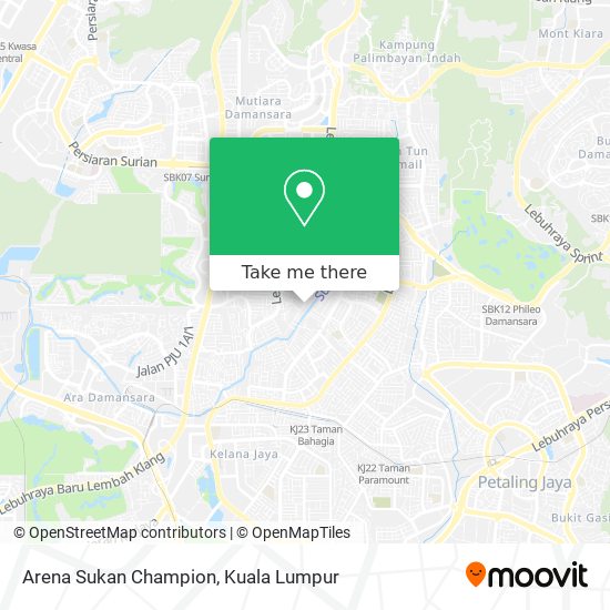 Peta Arena Sukan Champion