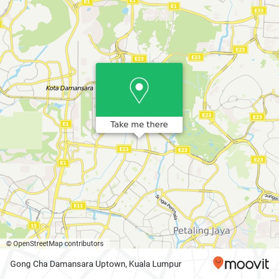 Peta Gong Cha Damansara Uptown