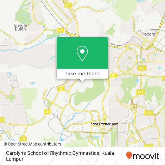 Carolyn's School of Rhythmic Gymnastics map