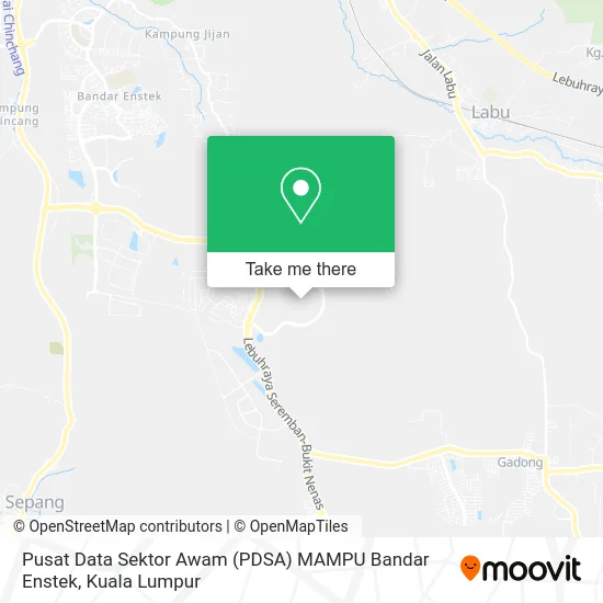 Pusat Data Sektor Awam (PDSA) MAMPU Bandar Enstek map