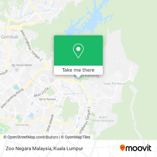 Zoo Negara Malaysia map