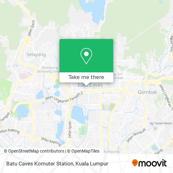 Batu Caves Komuter Station map
