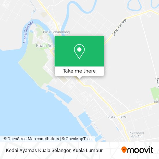 Peta Kedai Ayamas Kuala Selangor