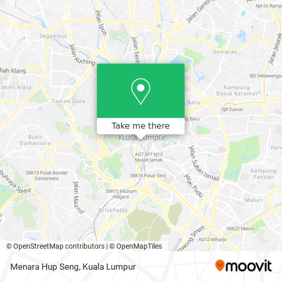 Menara Hup Seng map