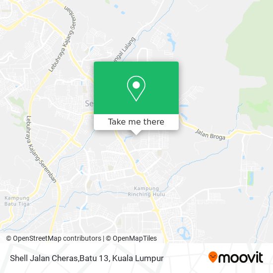 Shell Jalan Cheras,Batu 13 map