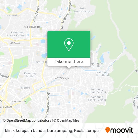 klinik kerajaan bandar baru ampang map