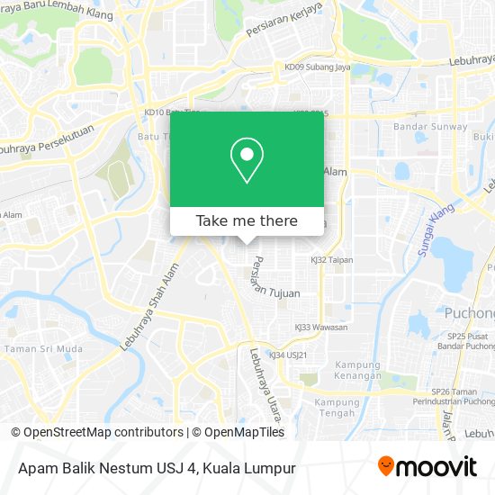 Apam Balik Nestum USJ 4 map